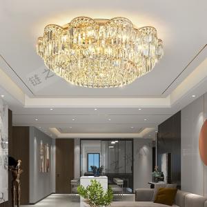JYLIGHTING Modern LED Ceiling Light 3500K Warm White Crystal Design