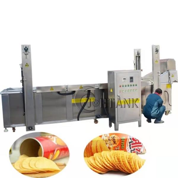 Buy Food Grade Continuous Frying Machine Electric Gas Diesel Heating at wholesale prices