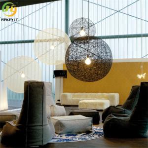 60 Watt E27 Modern Pendant Light With Braided Rope Simple