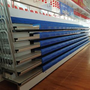 Manual HDPE Bench Retractable Gym Bleachers Indoor Basketball Bleachers