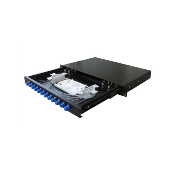 Indoor Fiber Optic Patch Panel , 12 Cores Fiber Distribution Panel For CATV /