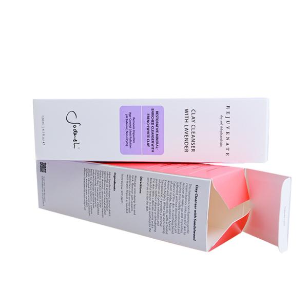 Beauty Paper Box Skincare Cosmetic Packaging Customized Design Luxury Eco Friendly Full Color Gold Foil 30ml 50ml