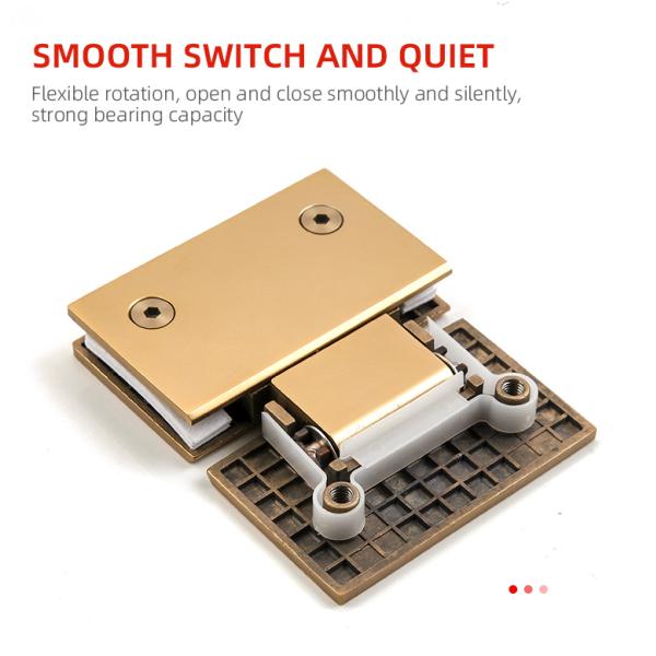 Modern Design 304 Stainless Steel Glass to Glass Hinge 180 Degree Bathroom Gate Clamp