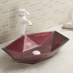 Irregular Diamond Counter Top Bathroom Sink 70cm CUPC Vessel Style