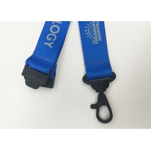 Blue sublimation printing lanyards/ heat transfer lanyards with plastic lobster