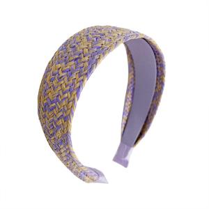 China Straw braid wide edge headband on sale