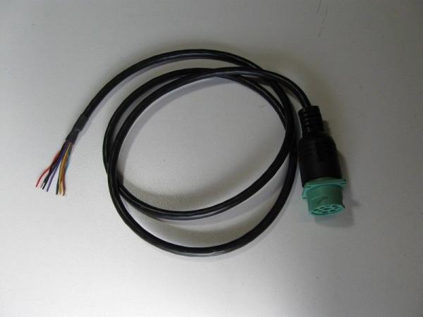 Buy Green Type 2 J1939 Deutsch 9 Pin Male Receptacle to Open End Cable at wholesale prices