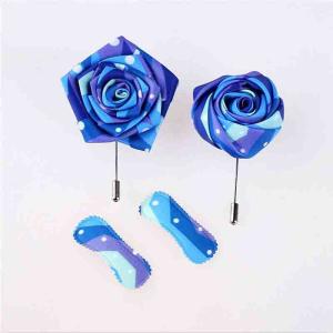Quality Wedding Party Handmade Flower Brooch Eco - Friendly Fray Resistant Material for sale