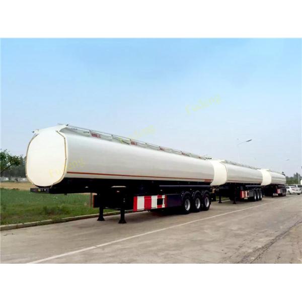 3 Axles Petrol Fuel Tanker Semi Trailer For Crude Oil Transportation