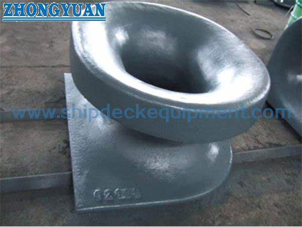 DIN 81915 Form A Casting Steel Bulwark Mounted Mooring Chock Ship Towing Equipment