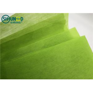 Quality Green Color Plain Type Punch Needle Fabric Chemical Bond Nonwoven 30gsm for sale
