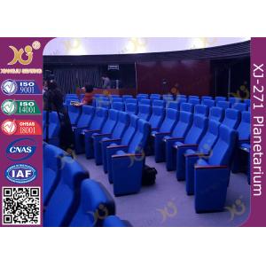 Large Angle Arc Range Theatre Seating Chairs With Rocker Pushing Back Function