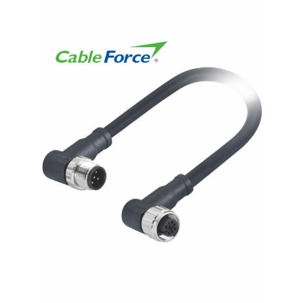Buy 17 Pin Sensor M12 A Coded Connector Angled Molded With 1M UnShielded Cable at wholesale prices