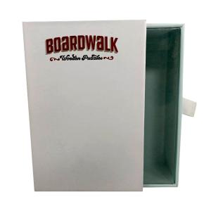 Cardboard Paper Drawer Box Custom Printed With Transparent Tray Insert