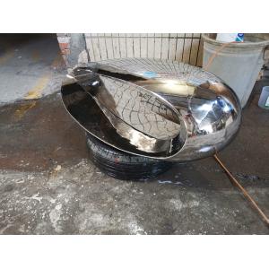 Stainless Steel Abstract Stone Sculpture , Mirror Abstract Yard Sculptures