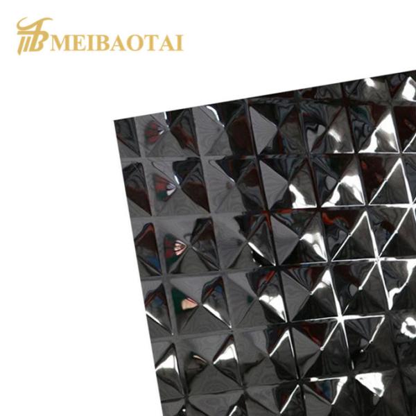 Black Mirror Decorative Stainless Steel Sheet 3048mm Length