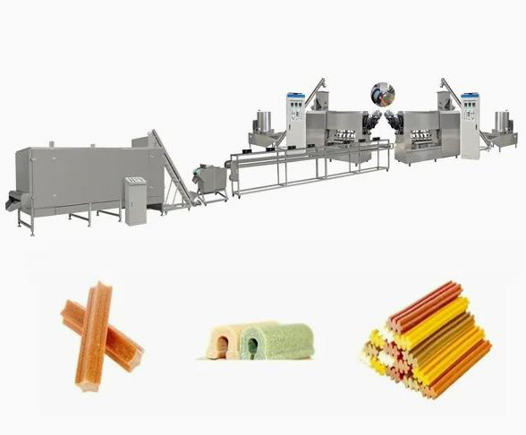 95kw Fully Stainless Steel Twist Dog Food Processing Equipment Pet Extrusion Machine SS304