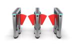 DC12V QR Code Flap Barrier Turnstile Passage Width 600-900mm