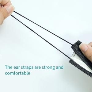 Antibacterial 95% BFE 3 Ply Non Woven Face Mask Black Civil Non - Medical