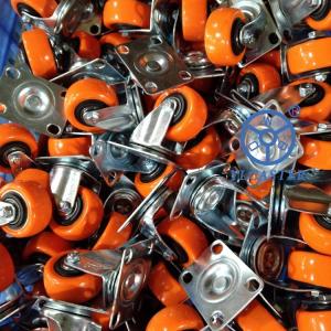 Light Duty Casters Zinc Plated Wheel Orange Industrial Caster Supplier