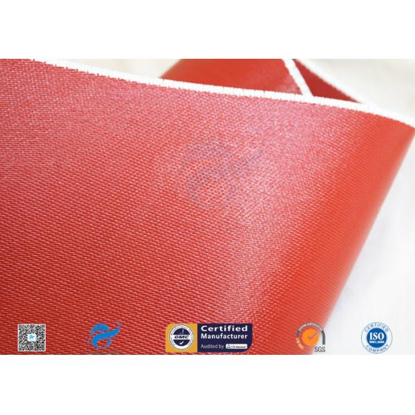 1mm Bright Red Silicone Coated Fiberglass Cloth For Thermal Insulation Jacket
