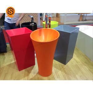 Pedestal Solid Surface Wash Basin Environmentally Friendly