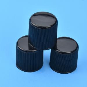 China Ribbed Closure 24mm Plastic Screw Covers For Beverage Bottle on sale