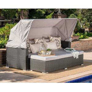 China Leisure Aluminium PE Rattan Wicker Sunbed furniture Outdoor Garden Backyard Sofa sets on sale