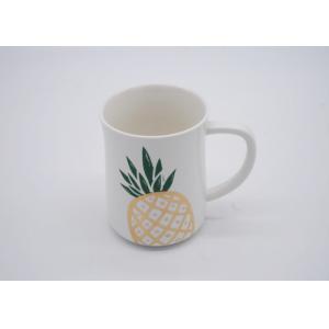 Fashion Custom Stoneware Mugs , Stoneware Coffee Mugs With Pineapple Decal