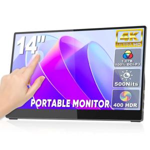 China External 14 inch 4K Portable Touch Monitor USB HD Display Built-in Folding Kickstand Speakers on sale