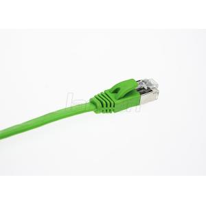 Green Gold Plated Ca5e Patch Cord 3m For Ethernet CMX Fire Rating HDPE