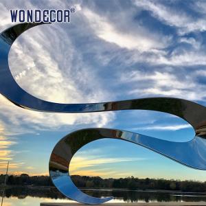 Tri Dimensional Forged Metal Sculpture Customizable Abstract Water Flow