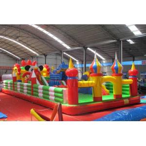 Durable Inflatable Fun City / Bouncy Castle Playground For Kindergarten