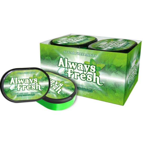 Customize Sugarless Breath Mints In Oval Box , Low Calorie Candy Sugar Free