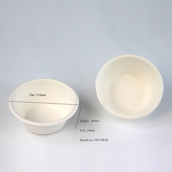 Buy Ice Cream 8oz Biodegradable Bagasse Tableware Disposable Paper Bowls at wholesale prices