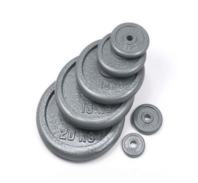 Buy Black / Gray Hammertone Dumbbell Weight Plate Set Cast Iron Material at wholesale prices