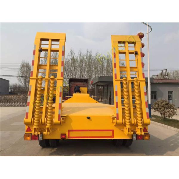 2 axles low bed semi trailer 30 ton low loader with mechanical ladder