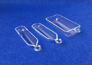 Customized Transparent Fused Quartz Combustion Boats 50ML With Ring