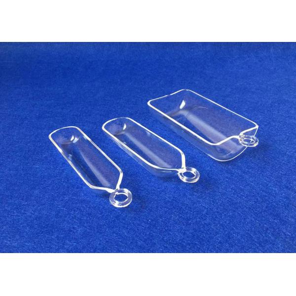 Buy Customized Transparent Fused Quartz Combustion Boats 50ML With Ring at wholesale prices