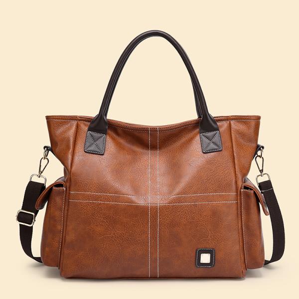 Buy Large Single Strap Genuine Leather Satchel Handbags Purse Womens at wholesale prices