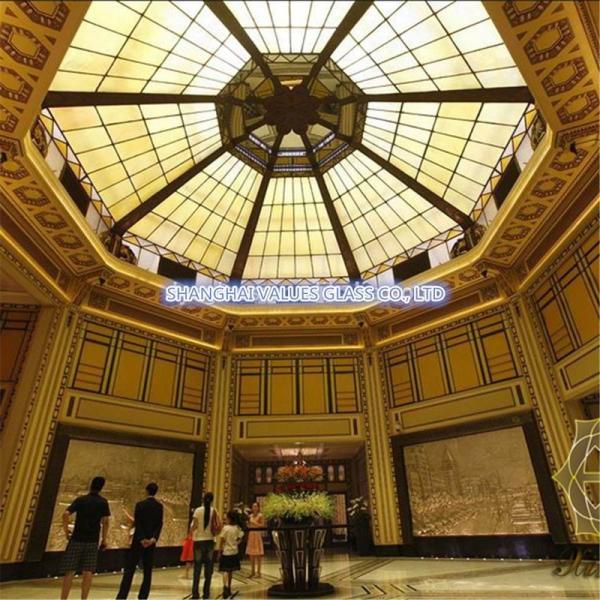 Buy Tiffany Style Stained Glass Decorative Panels With Textured / Smooth Surface at wholesale prices