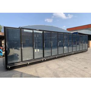 R404a Remote Type Glass Multi Door Display Fridges For Hypermarket All In Black