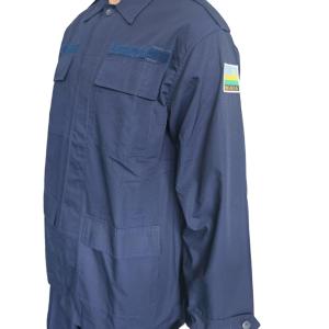 Custom Navy Blue BDU Military Uniform Set Polyester Cotton