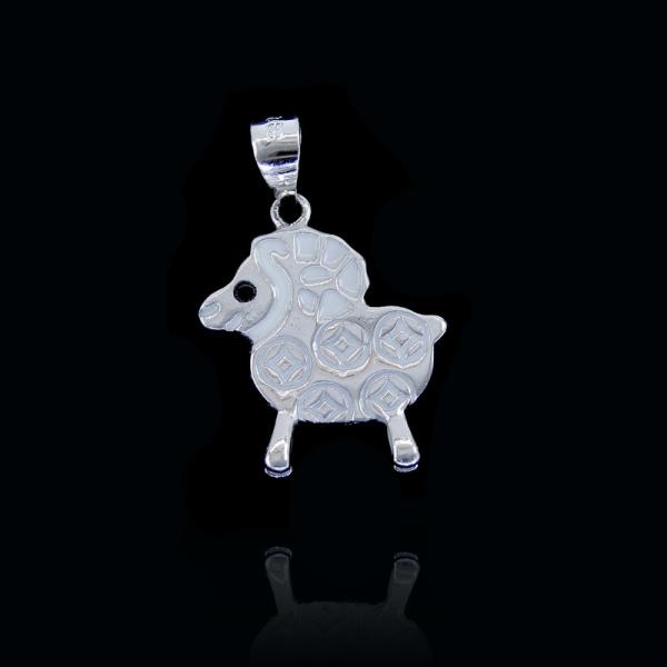 Buy Cute Children Silver Jewellery / Chinese Culture Silver Sheep Pendant For Girls at wholesale prices