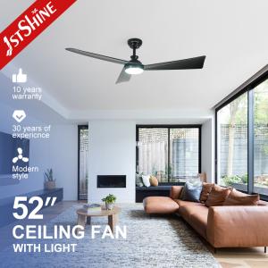 52 Inch Dimmable LED Light Ceiling Fan With Lights Remote Control 6 Speed