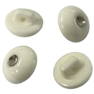 Faux Diamond On Face 18L Plastic Resin Buttons Round Apply For Sewing Shirt