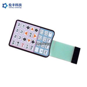 Matte Surface Waterproof Flat Membrane Switch Panel Silkscreen Printing
