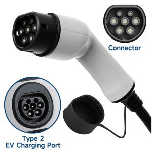 Type 2 To Type 2 EV Charging Cable 32A 22kW 7KW 1 / 3 Phase EV Charging
