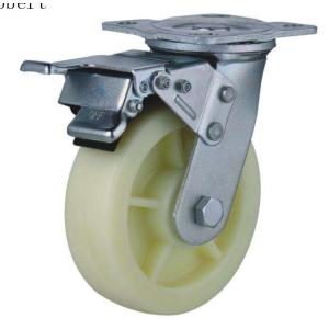 Total Brake Polyurethane Nylon Roller Wheels With Double Ball Bearings