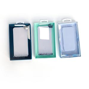 Low MOQ Retail Blister Plastic Box Phone Case Packaging boxes with hook PVC